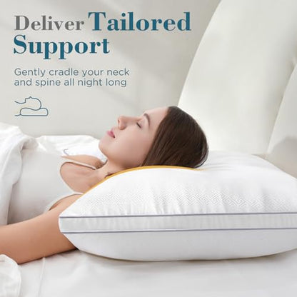 Queen Size Gusseted Down Alternative Pillows Set