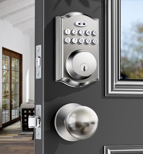 Keyless Electronic Keypad Deadbolt Lock with Handle
