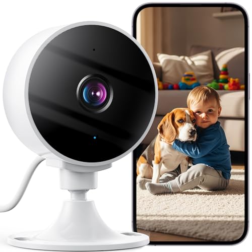 2K Wireless Indoor Security Camera with Night Vision