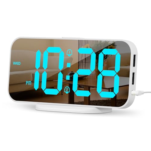 ALANAS Digital Alarm Clock with USB Charging Ports
