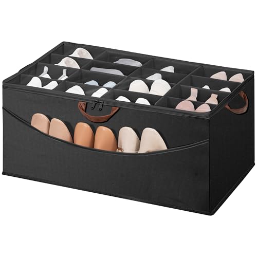 XL Stackable Shoe Storage Boxes with Dividers