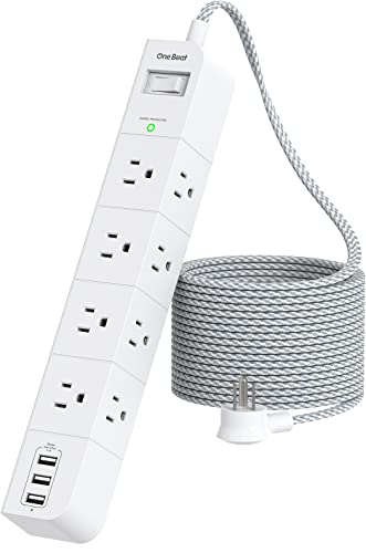 10 Ft Surge Protector Power Strip with USB