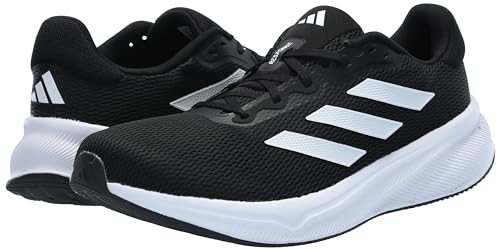 adidas Men's Response Running Sneaker, Black/White/Black, 9.5