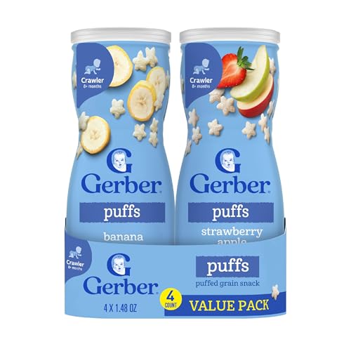 8 Pack Gerber Baby Puffs Snack Variety (OU)