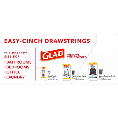 Glad Lemon Fresh Drawstring Trash Bags, 26 Ct