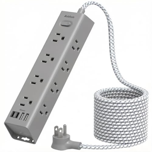10FT Surge Protector Power Strip with USB Ports