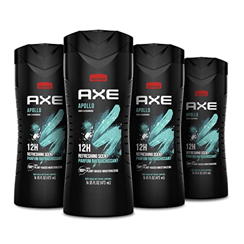 4 Pack 16oz AXE Apollo Men's Body Wash