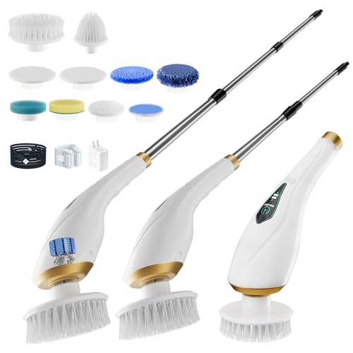 Cordless Electric Spin Scrubber with Extendable Handle