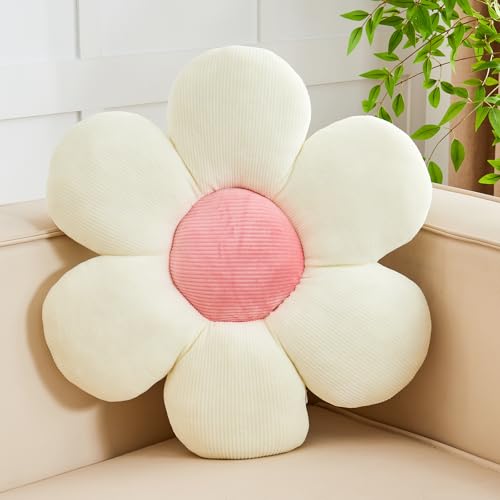 Flower Shaped Plush Decorative Throw Pillow