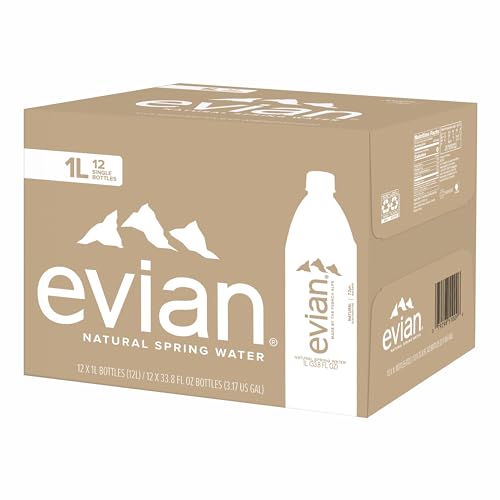 Evian Spring Water 1L Bottle, 12 Pack
