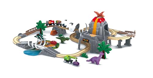 Hape Dinosaur Wooden Train Railway Set