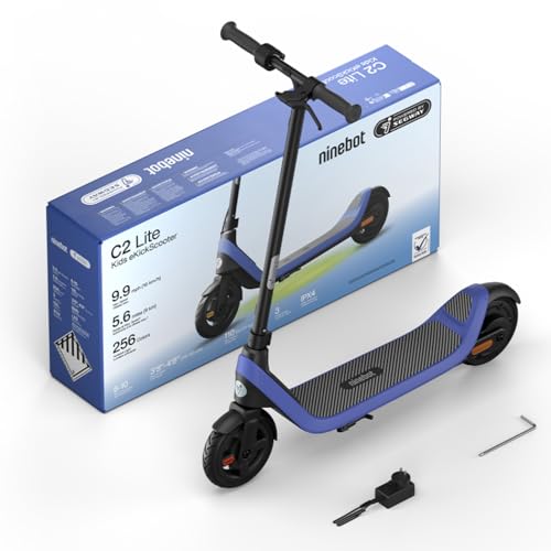 Segway Ninebot eKickScooter C2 Lite, w/8.7 mi Max Operating Range & 9.9 mph Max Speed, Electric Scooter for Kids Ages 6-10, Up to 70 min Run Time