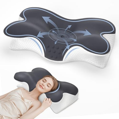 Memory Foam Cervical Contour Neck Pillow