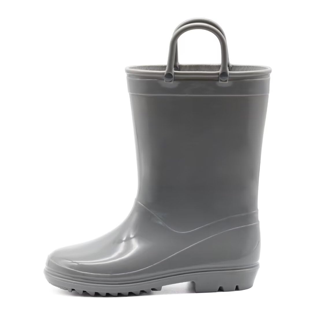 EUXTERPA Waterproof Kids Rain Boots with Handles