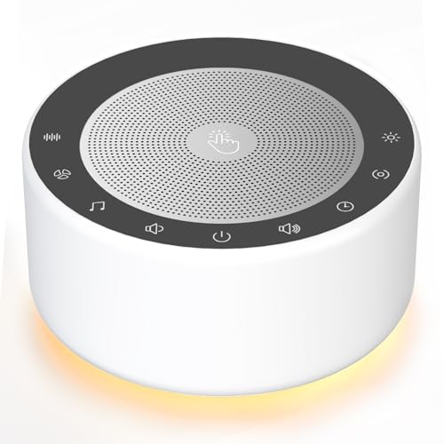 Kipcush White Noise Sound Machine with Nursery Lamp and 30 Soothing Sounds