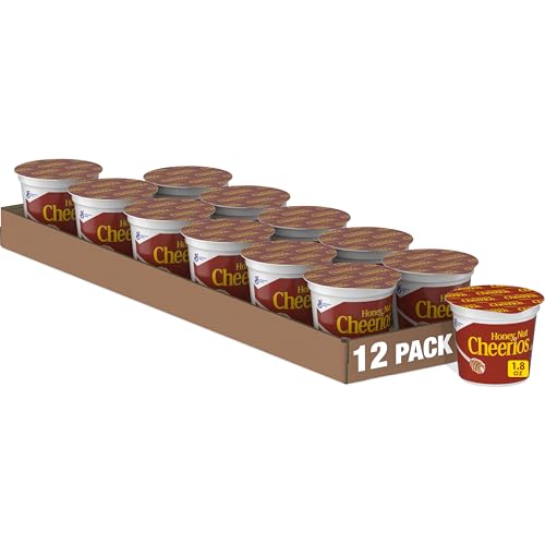 12 Pack Cheerios Honey Nut Cereal Cups Gluten Free