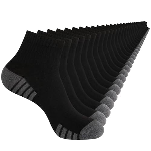 30 Pack Men's Women's Athletic Ankle Socks Bulk