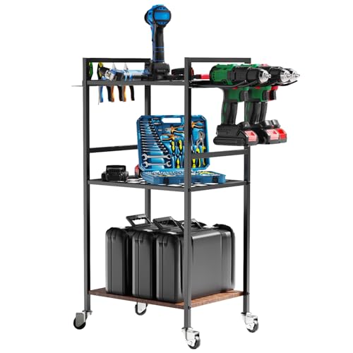 3-Tier Heavy Duty Garage Tool Organizer Cart with Wheels