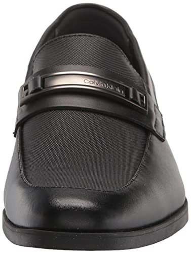 Calvin Klein Men's Black Leather Loafers, Size 8