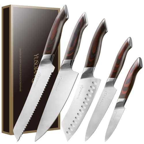 5 Piece High Carbon Stainless Steel Kitchen Knife Set