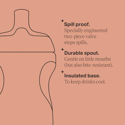 Tommee Tippee 2-Pack Orange and Blue Insulated Sportee Sippy Cups for Toddlers, 12 months+, 9fl oz