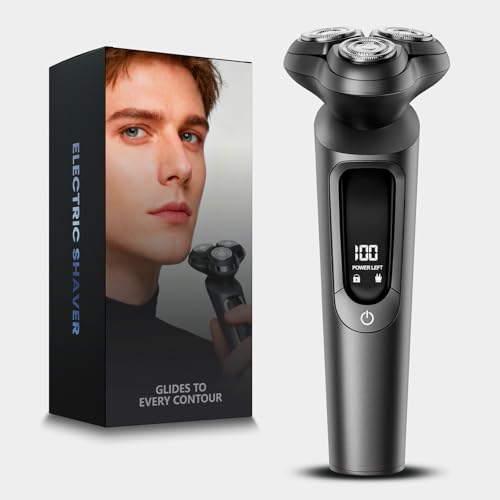 Waterproof Rechargeable Electric Shaver with Pop-Up Trimmer
