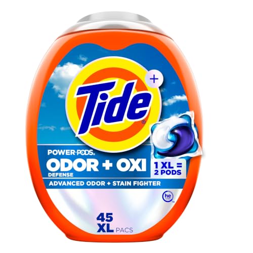 45 Count Tide Odor Defense Oxi Detergent Pacs
