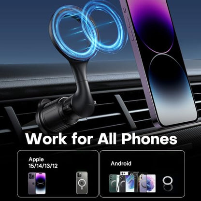 OMOTON Magnetic Car Phone Mount with 360° Rotation