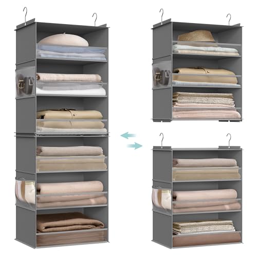 SONGMICS 6-Tier Hanging Closet Organizer with Pockets