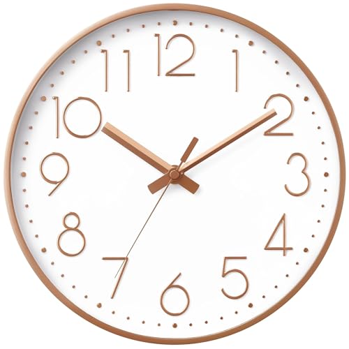 8-Inch Silent Non-Ticking Modern Wall Clock