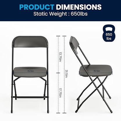 10 Pack Flash Furniture Heavy-Duty Folding Chairs