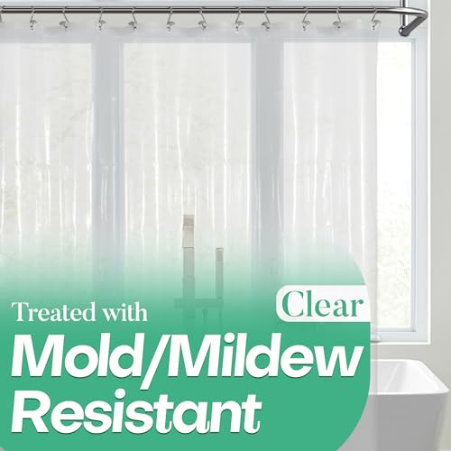 Mrs Awesome Waterproof Magnetic Shower Curtain Liner