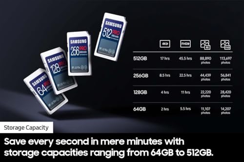 SAMSUNG PRO Ultimate Full Size Memory Card+USBReader, 512GB SDXC, Up to 200 MB/s, 4K UHD, UHS-I, C10, U3, V30, A2 for DSLR, Mirrorless Cameras, PCs, MB-SY512SB/AM