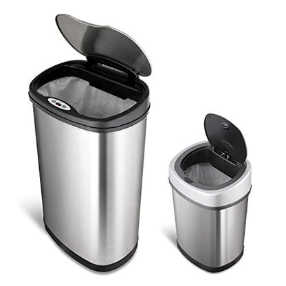 Ninestars Touchless Motion Sensor Trash Can Set