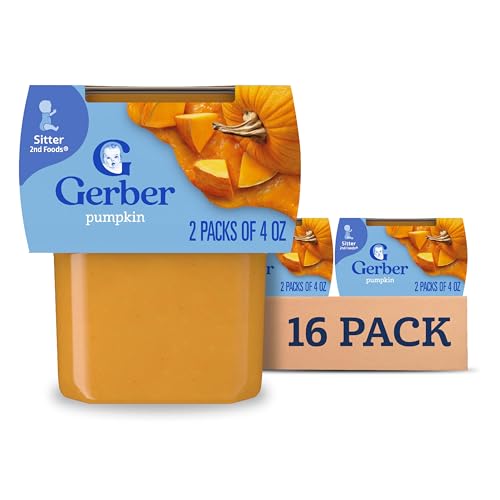 16 Pack Gerber Stage 2 Pumpkin Baby Food Puree