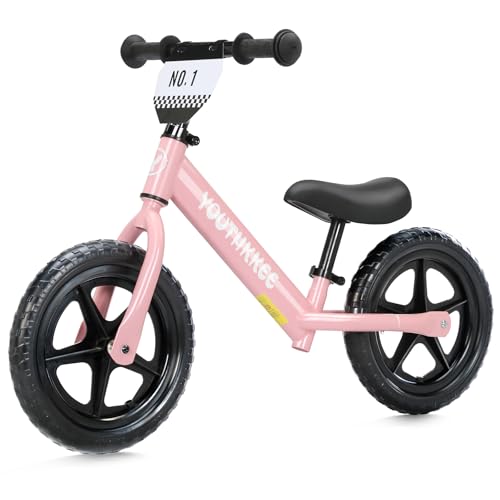 12-Inch Toddler Balance Bike with Adjustable Seat