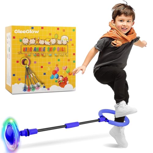 Ankle Skip Ball Toy for Kids with Flash Wheel