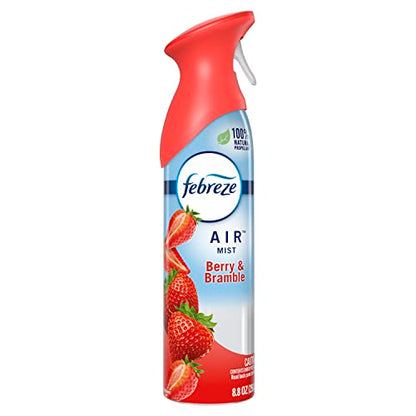 Febreze Air Mist Air Freshener Spray, Odor-Fighting Room Spray, Air Fresheners for Home and Bathroom and Kitchen, Aerosol Can, Berry & Bramble Scent, 8.8oz, 1 Count