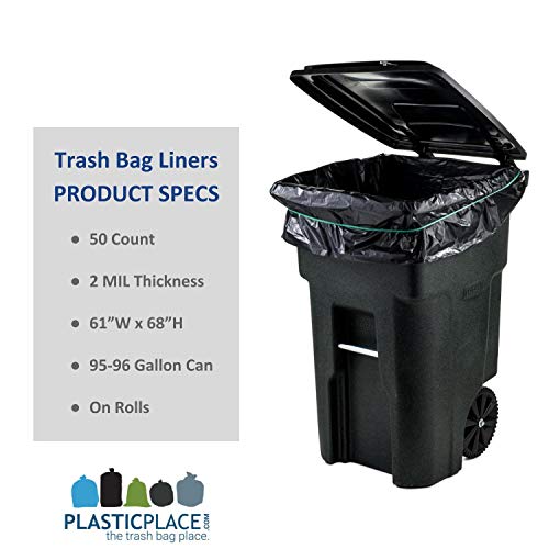 Plasticplace Heavy Duty Trash Bags, 95-96 Gallon