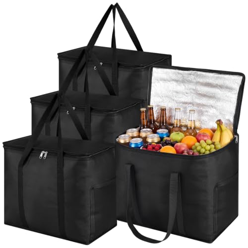 4 Pack Insulated Reusable Grocery Cooler Bags