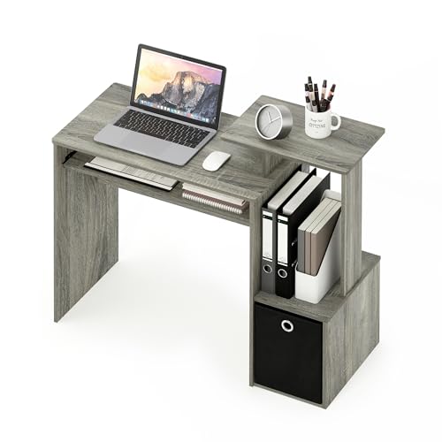 Furinno Econ Multipurpose Home Office Computer Writing Desk, French Oak Grey