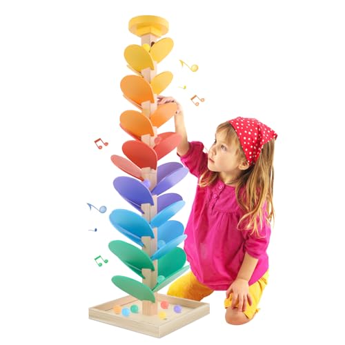 Wooden Marble Run Music Tree Montessori Toy