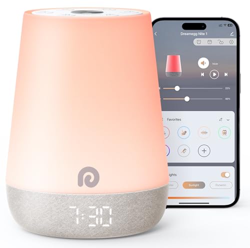 Dreamegg White Noise Machine with Night Light and Clock