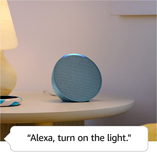 Amazon Echo Pop | Alexa fits in anywhere: bedroom, living room, bathroom, office, and small spaces | Charcoal