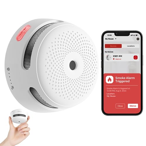 1 Pack Smart Wi-Fi Smoke Detector Fire Alarm
