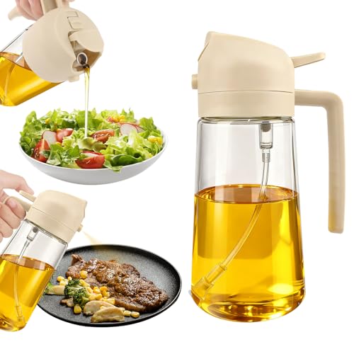 16oz Glass Olive Oil Spray and Pour Bottle