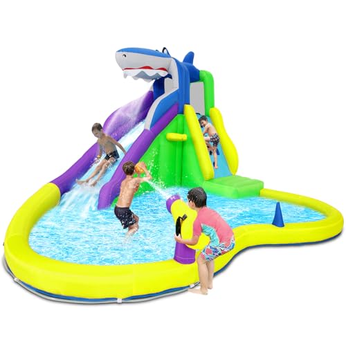 Inflatable Bounce House Water Slide with Pool 13x14FT