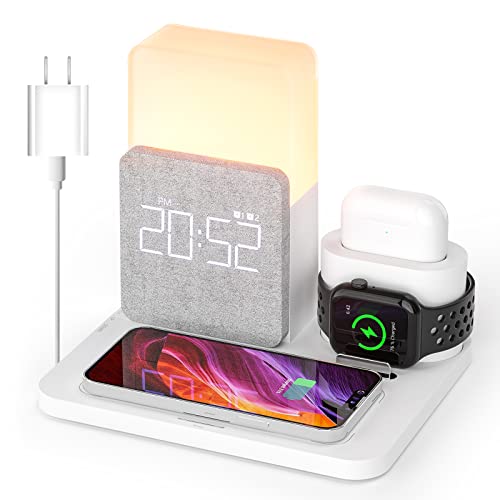 7 in 1 Wireless Charging Station with Alarm Clock