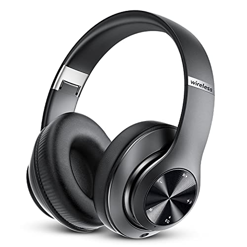 Wireless Over-Ear Bluetooth Headphones with Mic, 60-Hour Playtime