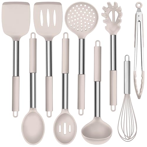 9 Piece Silicone Heat Resistant Cooking Utensil Set